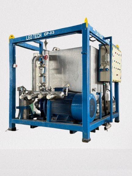 Leo Tech flushing pump skid isolated on a white background